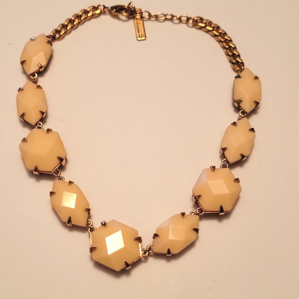 Vince Camuto Cream Resin & Gold Tone Necklace